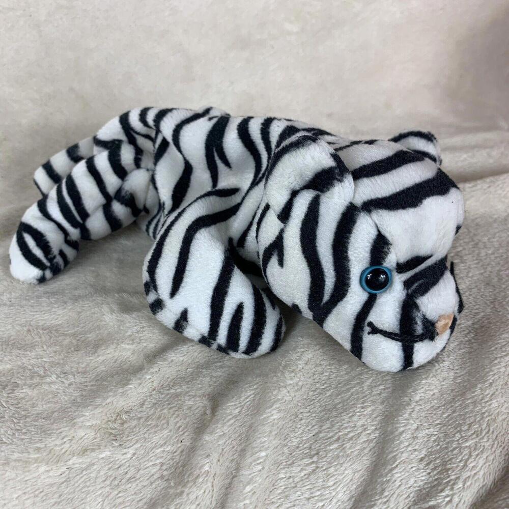 TY Beanie Baby - BLIZZARD the Siberian White Tiger 9 Inch Stuffed Animal Toy